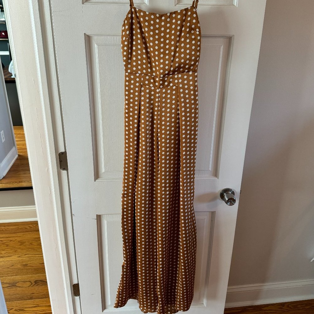 L'atiste Orange Polkadot Jumpsuit